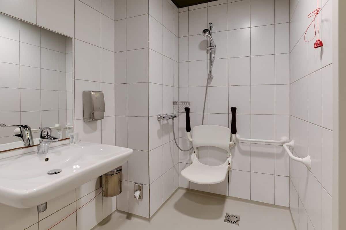an accessible bathroom at Clink
