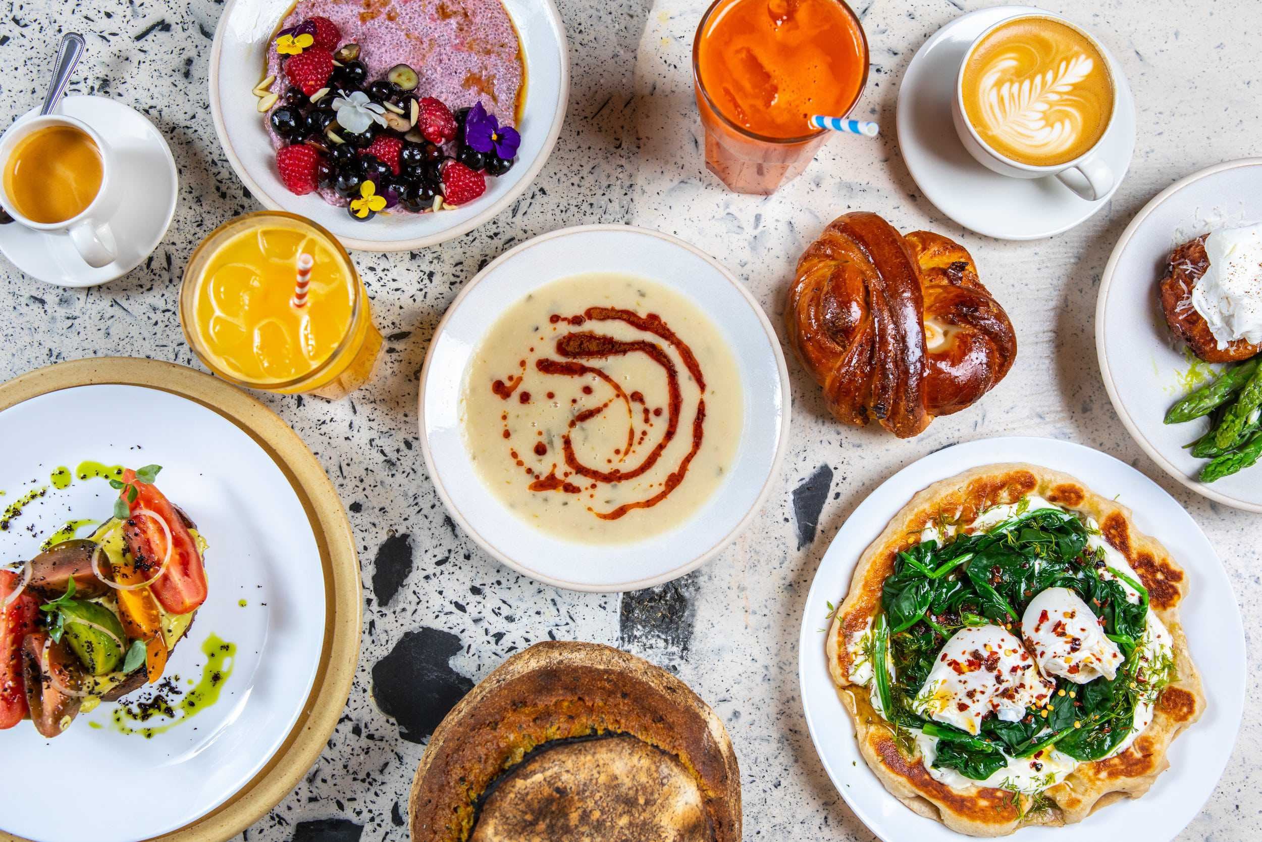 Delicious brunch dishes in London