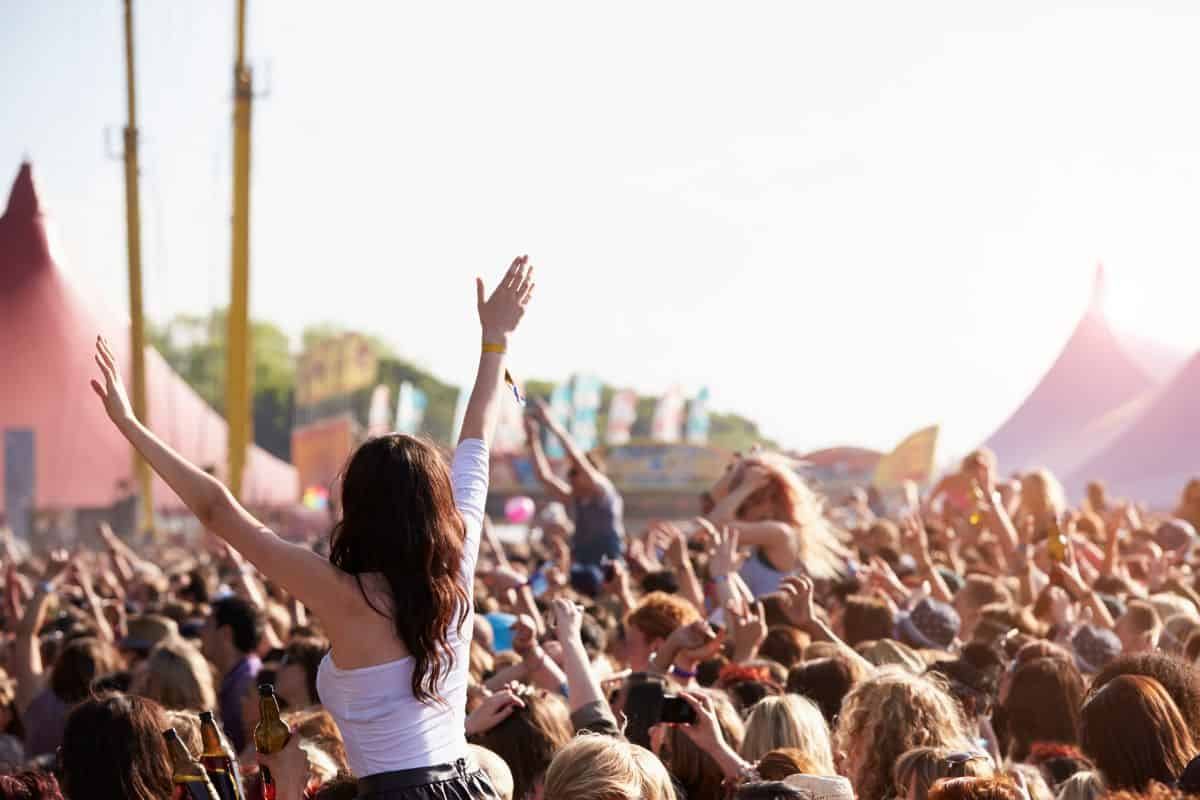 music fans enjoying a festival