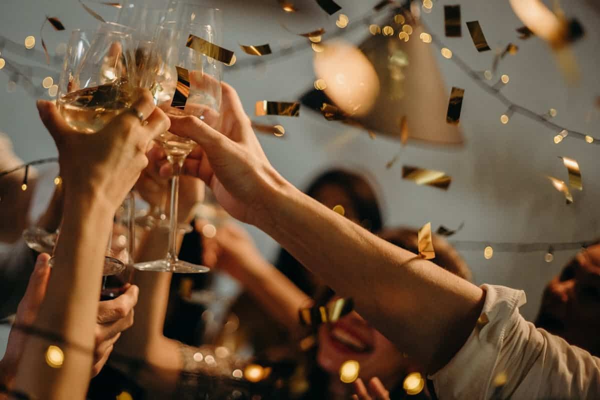 People celebrating the new year
