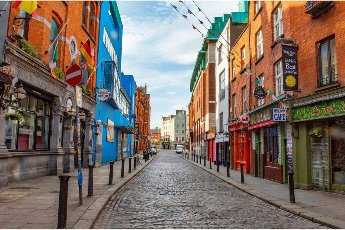 a street in dublin's temple bar