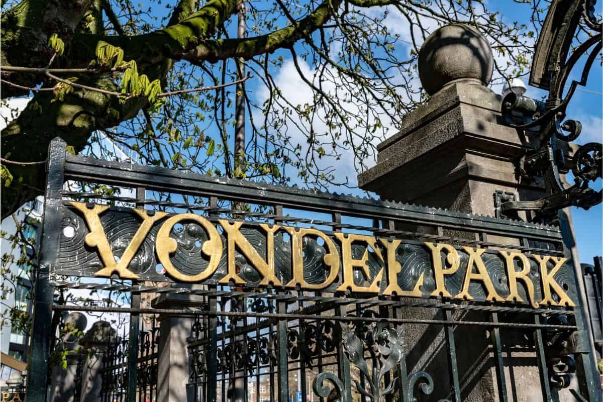 VondelPark gate in Amsterdam