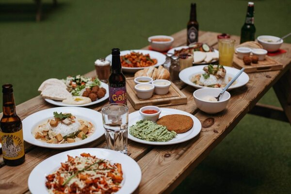 A table full of food