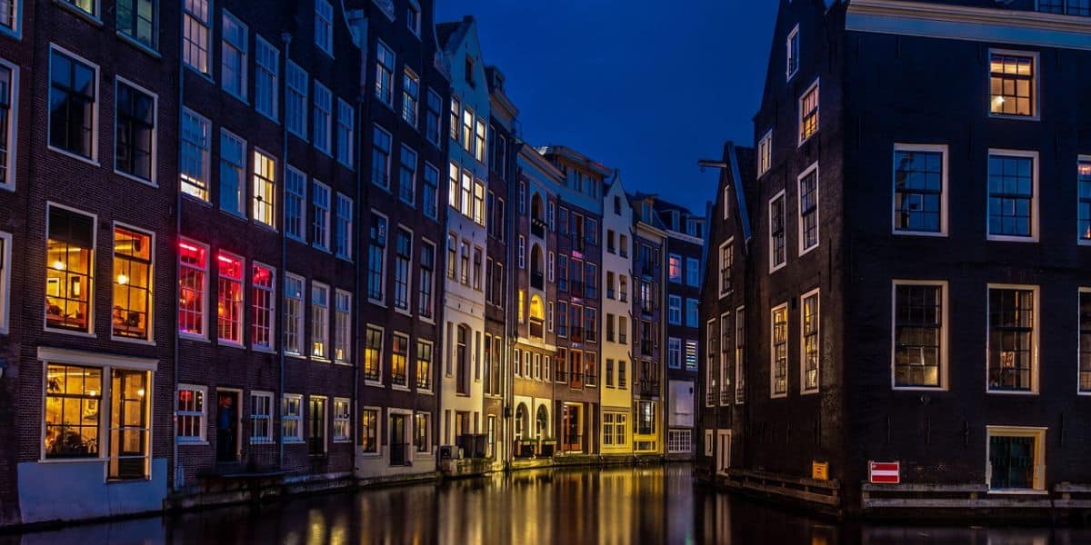 a canal in amsterdam
