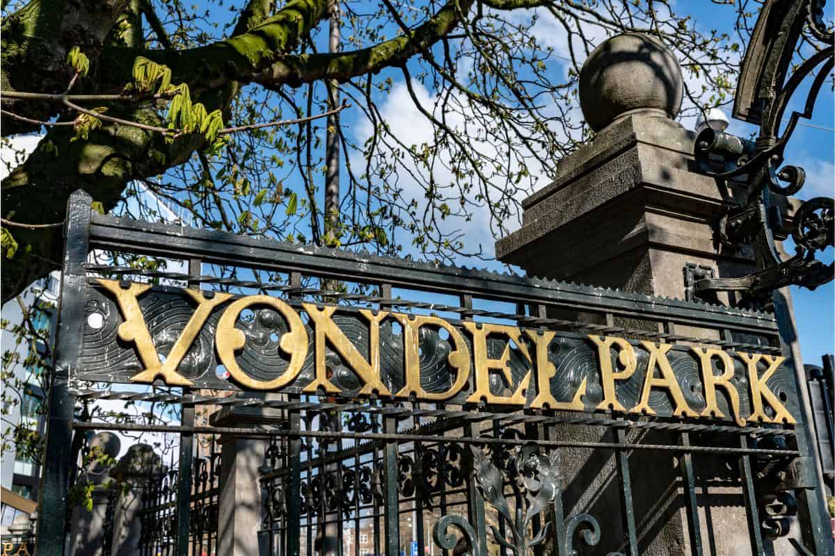 VondelPark gate in Amsterdam
