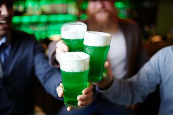 Green beers for St Patrick's Day