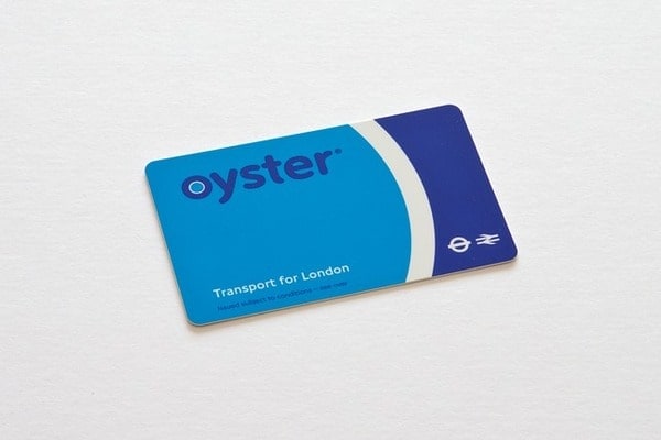 Oyster card, travel card in London