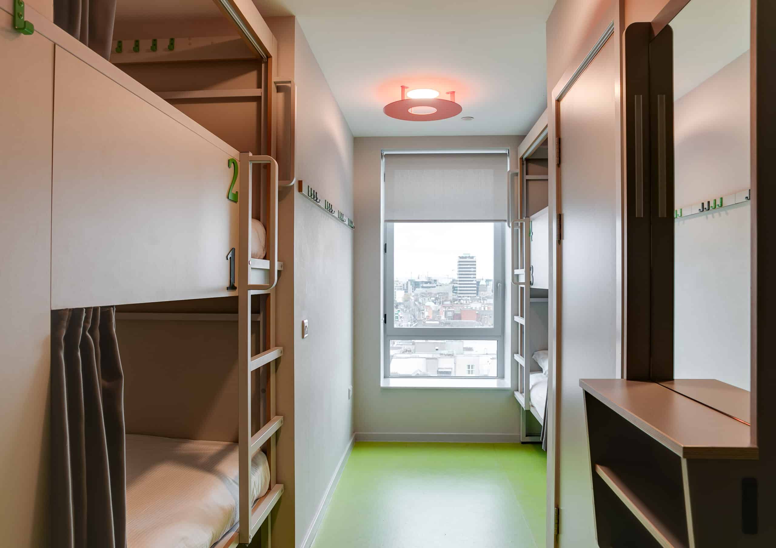 Dorm room with bunk beds at Clink Dublin