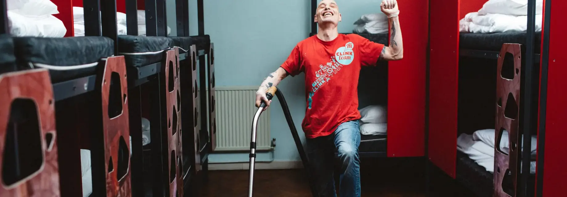 Housekeeping team at Clink Hostels