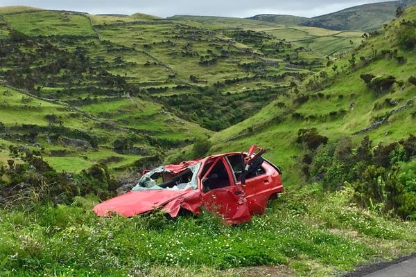 A crashed car