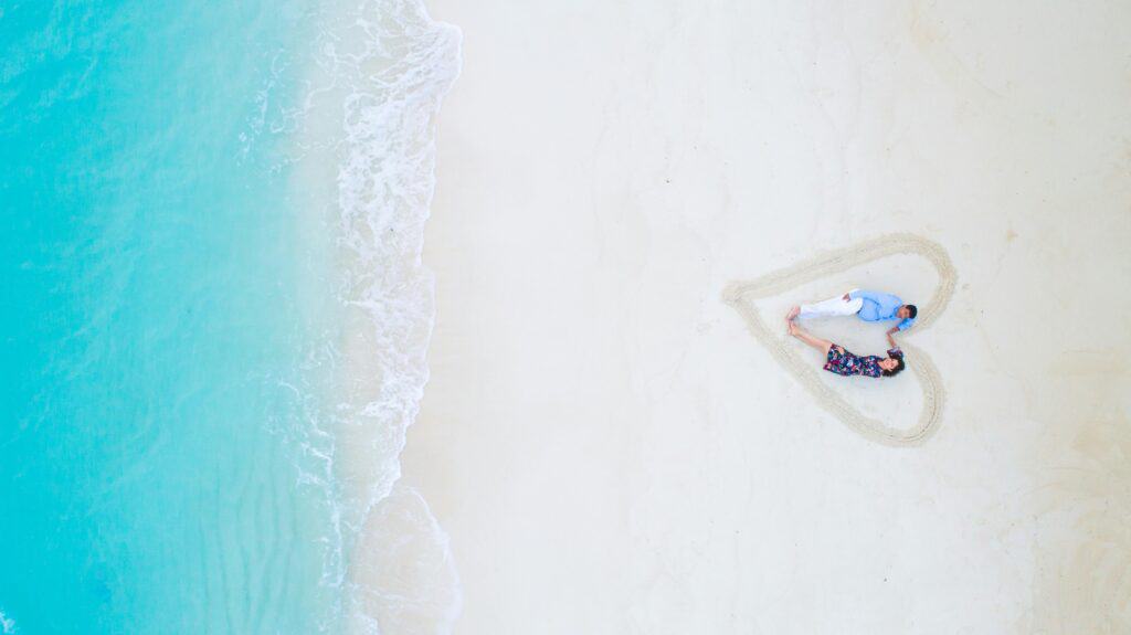 A couple on their honeymoon