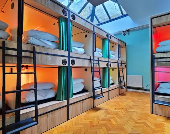 Pod beds at Clink261 hostel, London