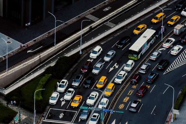 Traffic on a road