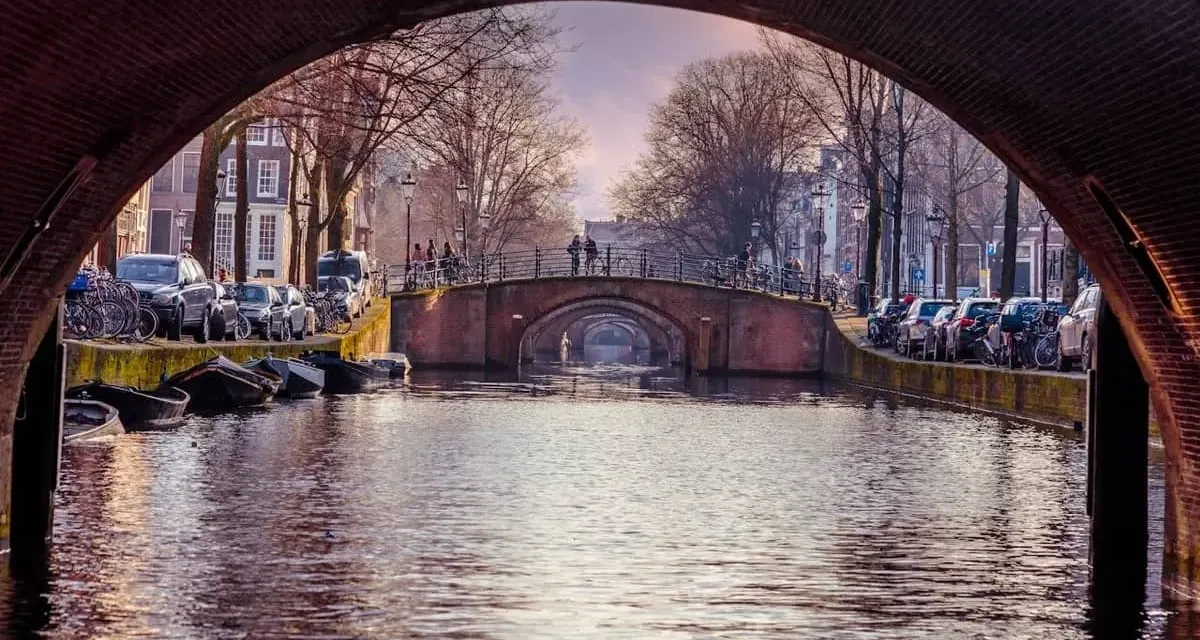Amsterdam canals at dawn
