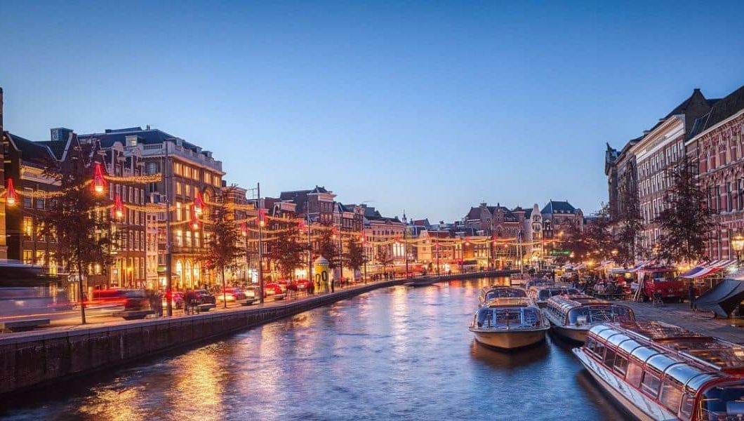 a famous canal in amsterdam